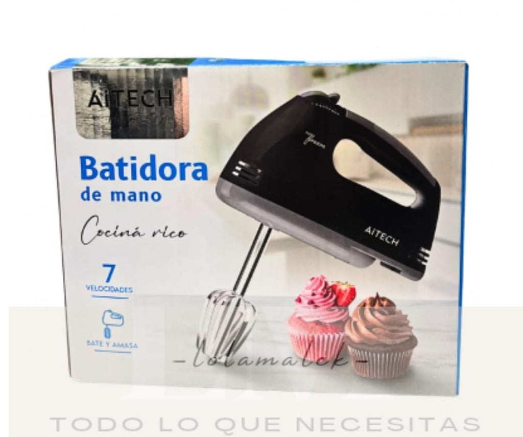 Batidora De Mano Aitech 7 Velocidades Negra