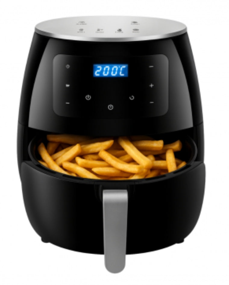 Freidora De Aire Aitech Digital Air Fryer 8 Modos Tactil 1400w 6.5l Negra