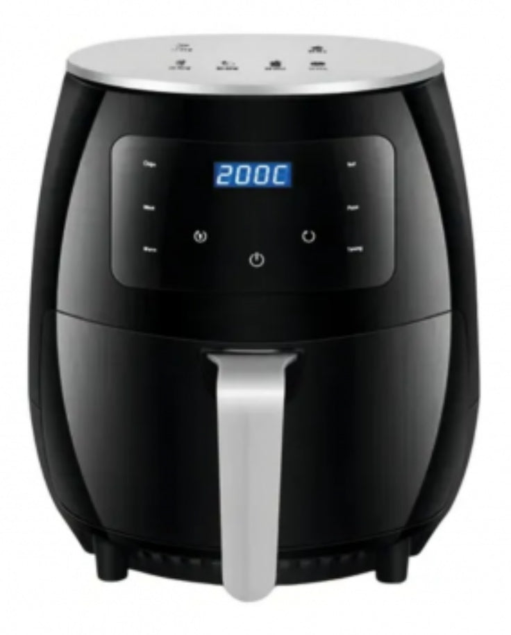 Freidora De Aire Aitech Digital Air Fryer 8 Modos Tactil 1400w 6.5l Negra