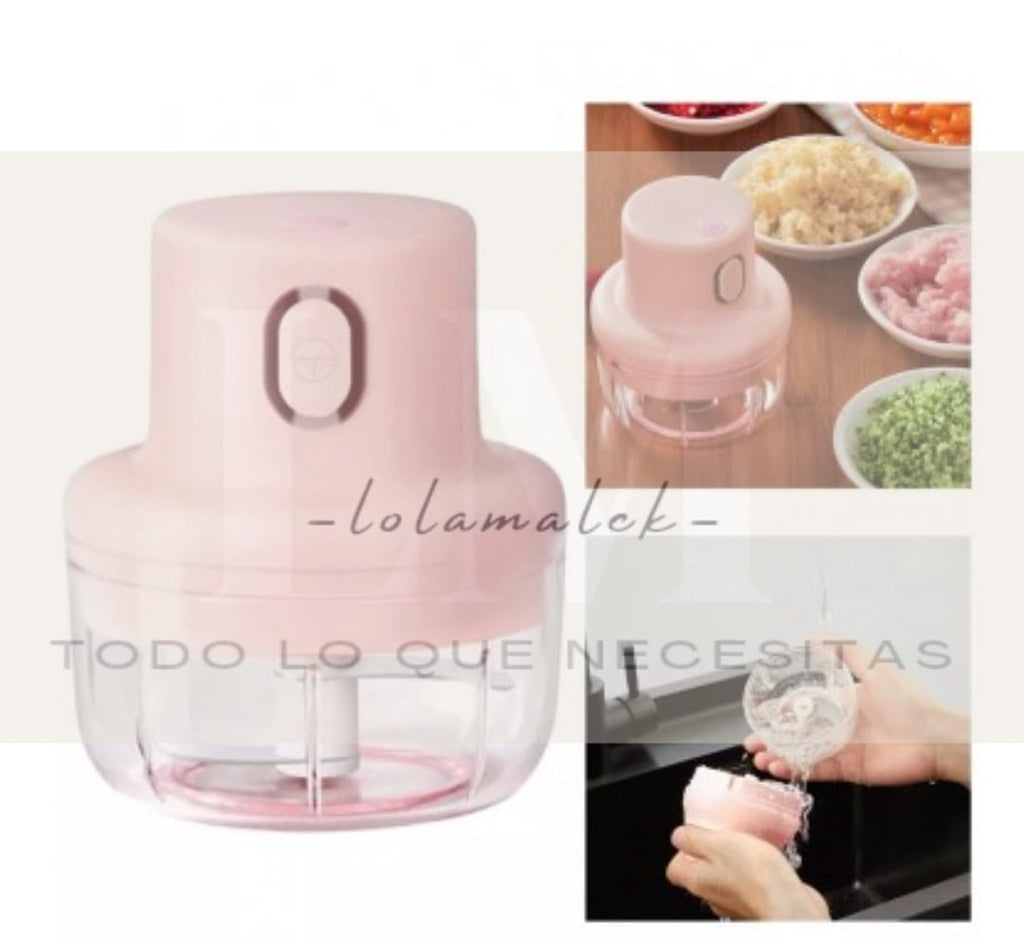 Mini Picadora Trituradora Eléctrica Recargable Usb